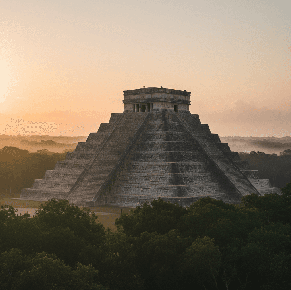 Chichén Itzá ao alvorecer
