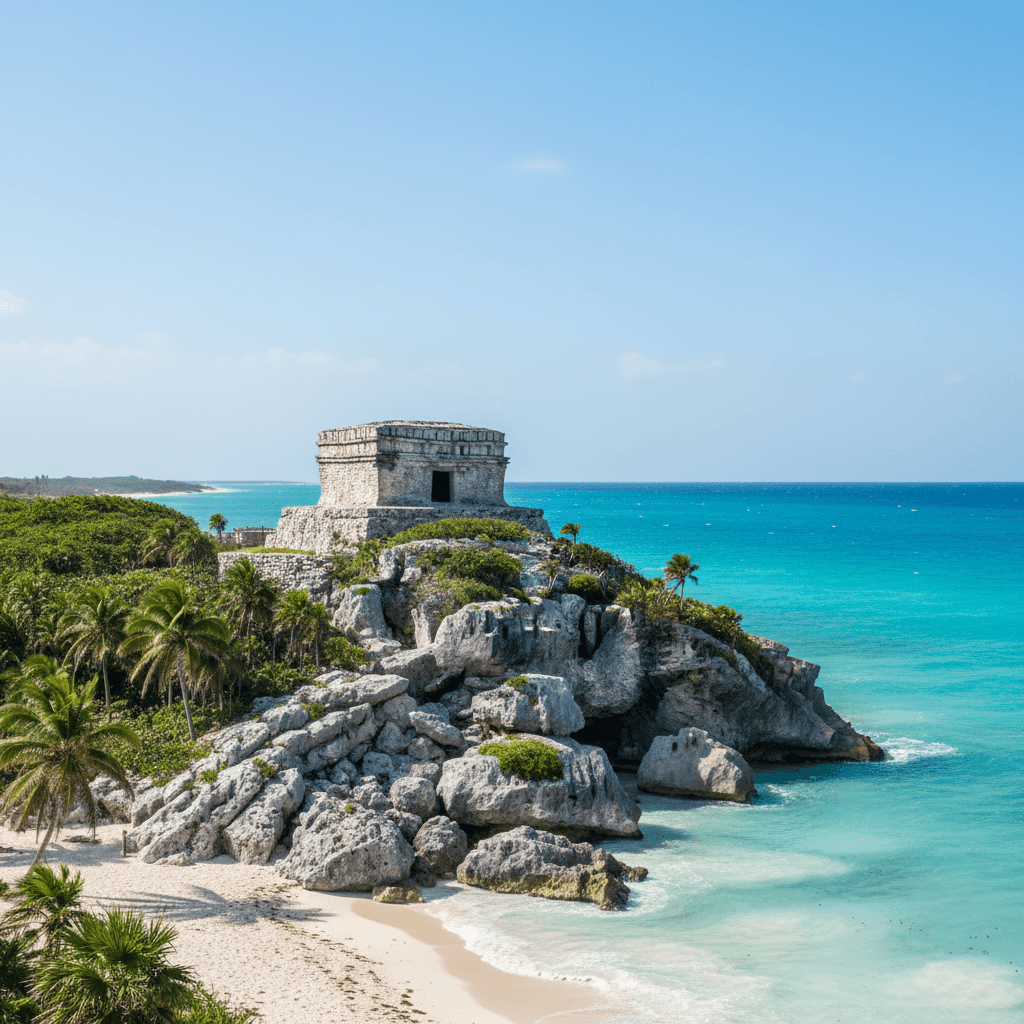 Tulum à beira do Caribe